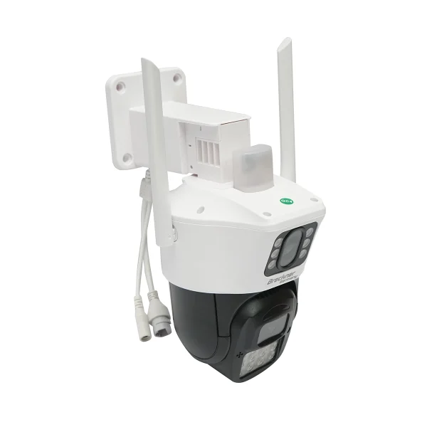Camera de supraveghere lentila duala 6MP, WIFI P2P, rotativa 360 PTZ cu senzor de miscare, sirena, detectie umana, google assistant si aplicatie iCSee
