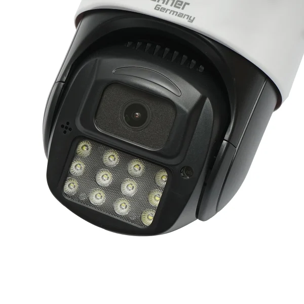 Camera de supraveghere lentila duala 6MP, WIFI P2P, rotativa 360 PTZ cu senzor de miscare, sirena, detectie umana, google assistant si aplicatie iCSee