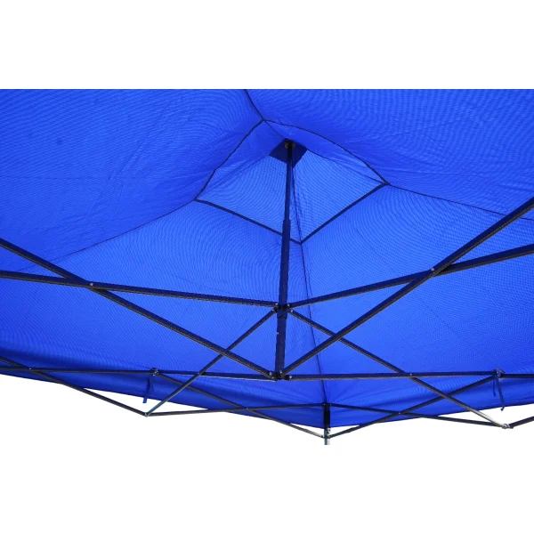 Cort tip pavilion albastru 3x3m, inaltime reglabila, pliabil