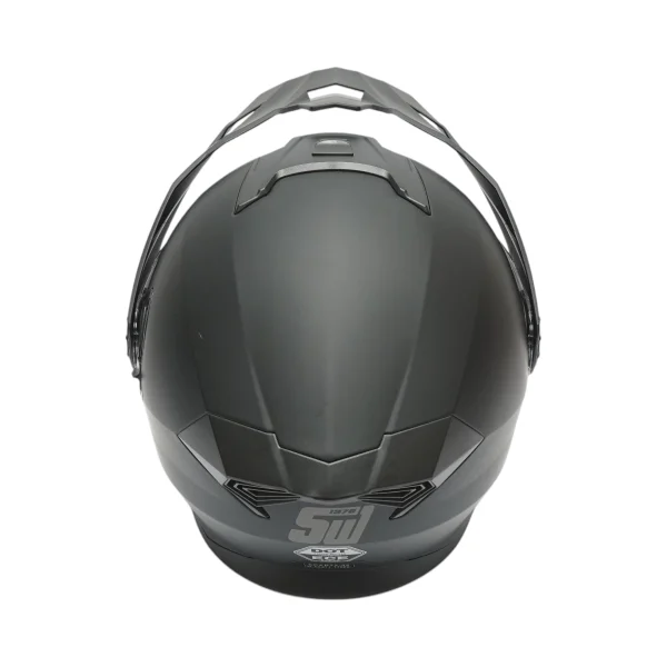 Casca motocross integrala negru mat cu viziera transparenta si ochelari de soare, marimea L Lion