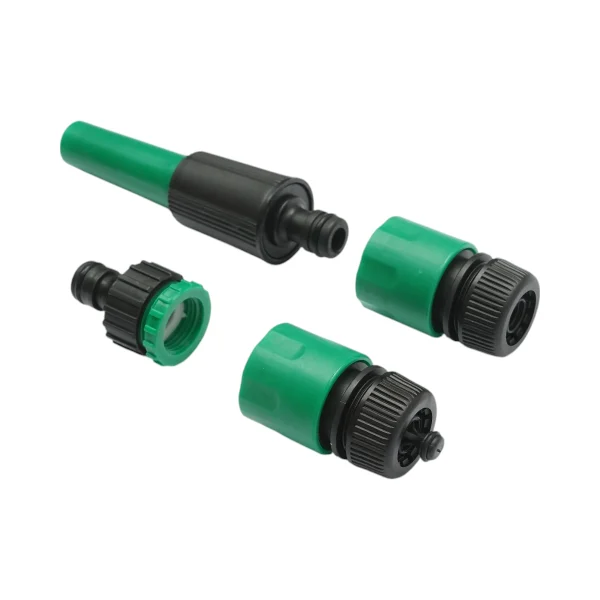 Set rola furtun gradina 12mmx7.5m cu adaptor 3/4-1/2, conectori, cap reglabil 1/2