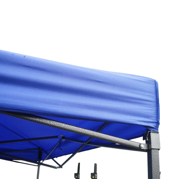 Cort tip pavilion albastru 3x3m, inaltime reglabila, pliabil