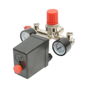 Presostat cu regulator si 2 manometre 12 bar pentru compresor aer 220V